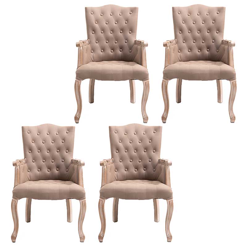 Solid Wood Country Style Indoor Chair Parsons Dining Chair of 23'' Wide Camel 4 Piece Set Clearhalo ' kitchen&dining_furn' 'Dining Chairs' 'Dining Tables & Seating' 'dining_chair' 'furn' 'furn_dining_chair' 'Furniture' 'furniture_dining_chair' 'Kitchen & Dining Furniture' 'kitchen' 3643938