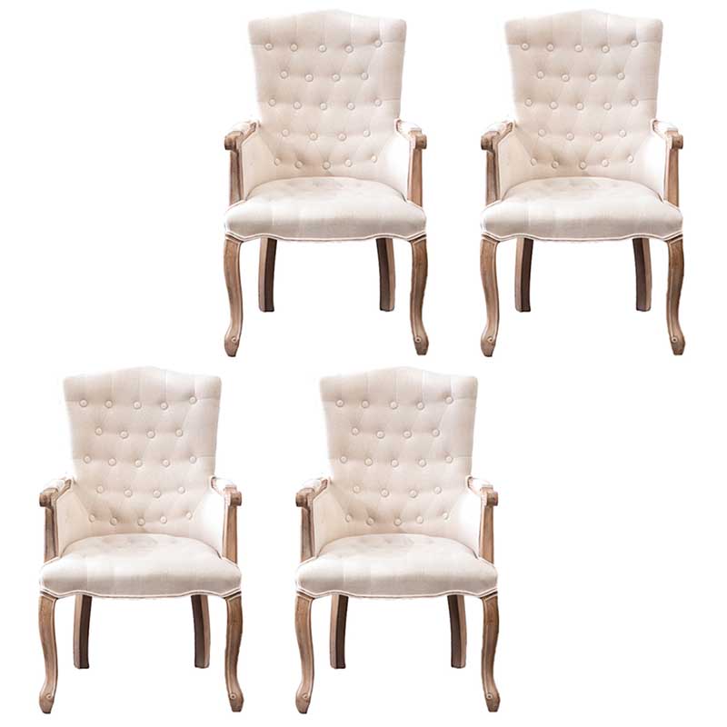 Solid Wood Country Style Indoor Chair Parsons Dining Chair of 23'' Wide Off-White 4 Piece Set Clearhalo ' kitchen&dining_furn' 'Dining Chairs' 'Dining Tables & Seating' 'dining_chair' 'furn' 'furn_dining_chair' 'Furniture' 'furniture_dining_chair' 'Kitchen & Dining Furniture' 'kitchen' 3643942