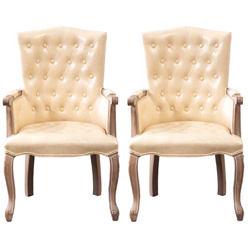 Solid Wood Country Style Indoor Chair Parsons Dining Chair of 23'' Wide Cream 2 Piece Set Clearhalo ' kitchen&dining_furn' 'Dining Chairs' 'Dining Tables & Seating' 'dining_chair' 'furn' 'furn_dining_chair' 'Furniture' 'furniture_dining_chair' 'Kitchen & Dining Furniture' 'kitchen' 3643944