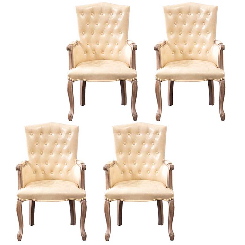 Solid Wood Country Style Indoor Chair Parsons Dining Chair of 23'' Wide Cream 4 Piece Set Clearhalo ' kitchen&dining_furn' 'Dining Chairs' 'Dining Tables & Seating' 'dining_chair' 'furn' 'furn_dining_chair' 'Furniture' 'furniture_dining_chair' 'Kitchen & Dining Furniture' 'kitchen' 3643945