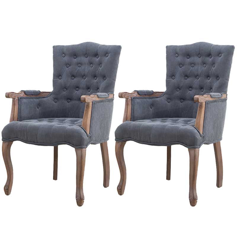 Solid Wood Country Style Indoor Chair Parsons Dining Chair of 23'' Wide Grey 2 Piece Set Clearhalo ' kitchen&dining_furn' 'Dining Chairs' 'Dining Tables & Seating' 'dining_chair' 'furn' 'furn_dining_chair' 'Furniture' 'furniture_dining_chair' 'Kitchen & Dining Furniture' 'kitchen' 3643947