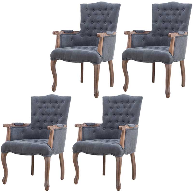 Solid Wood Country Style Indoor Chair Parsons Dining Chair of 23'' Wide Grey 4 Piece Set Clearhalo ' kitchen&dining_furn' 'Dining Chairs' 'Dining Tables & Seating' 'dining_chair' 'furn' 'furn_dining_chair' 'Furniture' 'furniture_dining_chair' 'Kitchen & Dining Furniture' 'kitchen' 3643948