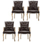 Solid Wood Country Style Indoor Chair Parsons Dining Chair of 23'' Wide Coffee 4 Piece Set Clearhalo ' kitchen&dining_furn' 'Dining Chairs' 'Dining Tables & Seating' 'dining_chair' 'furn' 'furn_dining_chair' 'Furniture' 'furniture_dining_chair' 'Kitchen & Dining Furniture' 'kitchen' 3643954