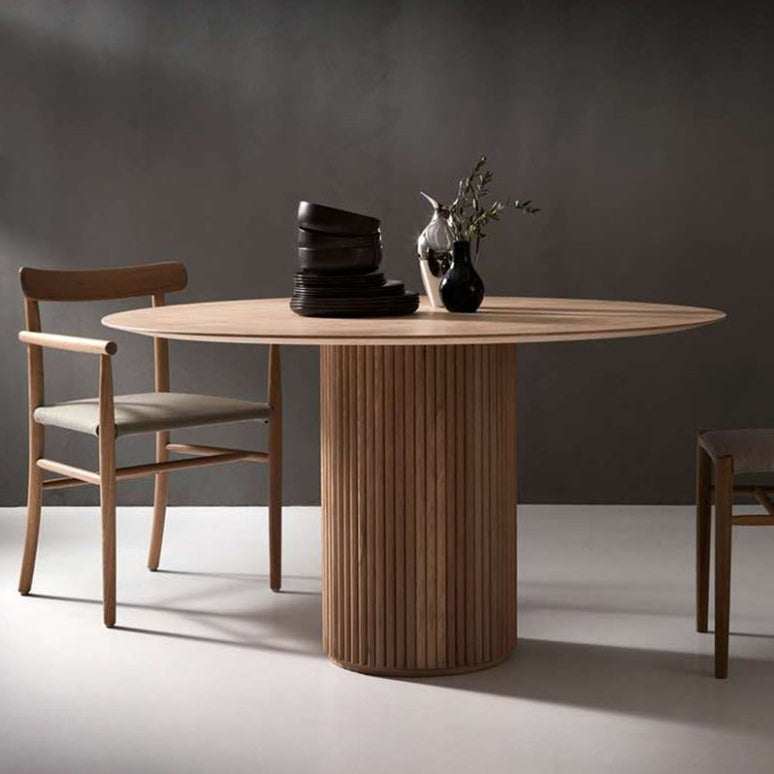 Solid Wood Brown Tone Dining Table Simplicity Pedestal Table for Dining Room Clearhalo ' dining_table' 'Dining Tables & Seating' 'Dining Tables' 'furn' 'furn_dining_table' 'Furniture' 'furniture_dining_table' 'Kitchen & Dining Furniture' 'kitchen&dining_furn' 'kitchen' 'kitchen_dining_table' 3649105