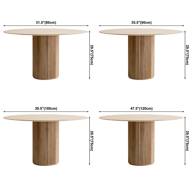 Solid Wood Brown Tone Dining Table Simplicity Pedestal Table for Dining Room Clearhalo ' dining_table' 'Dining Tables & Seating' 'Dining Tables' 'furn' 'furn_dining_table' 'Furniture' 'furniture_dining_table' 'Kitchen & Dining Furniture' 'kitchen&dining_furn' 'kitchen' 'kitchen_dining_table' 3649109