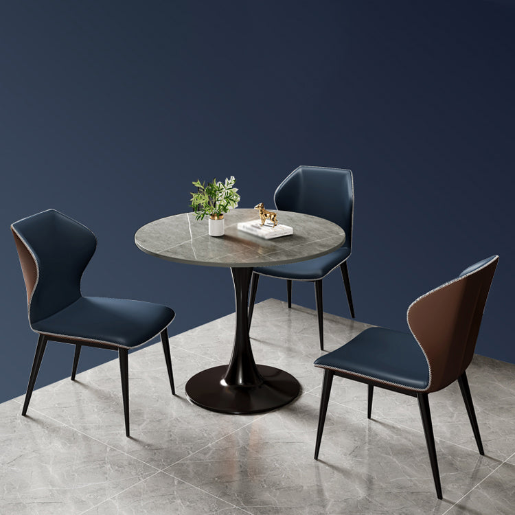 Round Table Dinette Table Contemporary Dinner Room Kitchen Table with Tulip Base Clearhalo ' dining_table' 'Dining Tables & Seating' 'Dining Tables' 'furn' 'furn_dining_table' 'Furniture' 'furniture_dining_table' 'Kitchen & Dining Furniture' 'kitchen&dining_furn' 'kitchen' 'kitchen_dining_table' 3649111