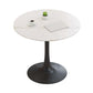 Round Table Dinette Table Contemporary Dinner Room Kitchen Table with Tulip Base White Without Chairs Clearhalo ' dining_table' 'Dining Tables & Seating' 'Dining Tables' 'furn' 'furn_dining_table' 'Furniture' 'furniture_dining_table' 'Kitchen & Dining Furniture' 'kitchen&dining_furn' 'kitchen' 'kitchen_dining_table' 3649112