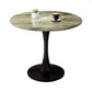 Round Table Dinette Table Contemporary Dinner Room Kitchen Table with Tulip Base Brown Without Chairs Clearhalo ' dining_table' 'Dining Tables & Seating' 'Dining Tables' 'furn' 'furn_dining_table' 'Furniture' 'furniture_dining_table' 'Kitchen & Dining Furniture' 'kitchen&dining_furn' 'kitchen' 'kitchen_dining_table' 3649113