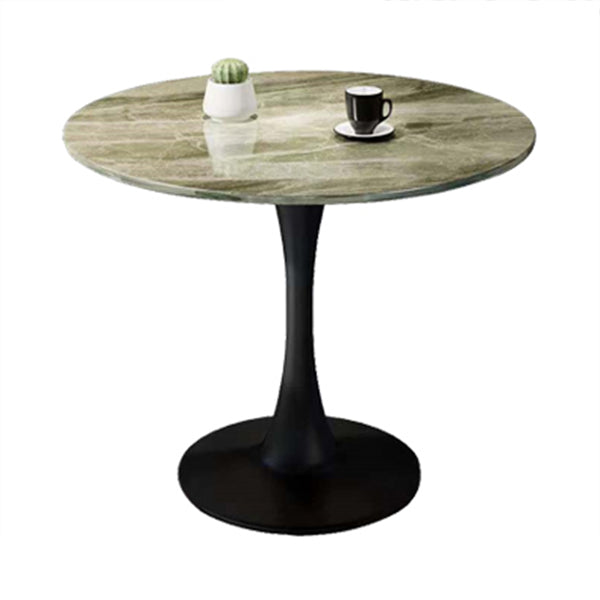 Round Table Dinette Table Contemporary Dinner Room Kitchen Table with Tulip Base Brown Without Chairs Clearhalo ' dining_table' 'Dining Tables & Seating' 'Dining Tables' 'furn' 'furn_dining_table' 'Furniture' 'furniture_dining_table' 'Kitchen & Dining Furniture' 'kitchen&dining_furn' 'kitchen' 'kitchen_dining_table' 3649113