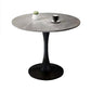 Round Table Dinette Table Contemporary Dinner Room Kitchen Table with Tulip Base Gray Without Chairs Clearhalo ' dining_table' 'Dining Tables & Seating' 'Dining Tables' 'furn' 'furn_dining_table' 'Furniture' 'furniture_dining_table' 'Kitchen & Dining Furniture' 'kitchen&dining_furn' 'kitchen' 'kitchen_dining_table' 3649115