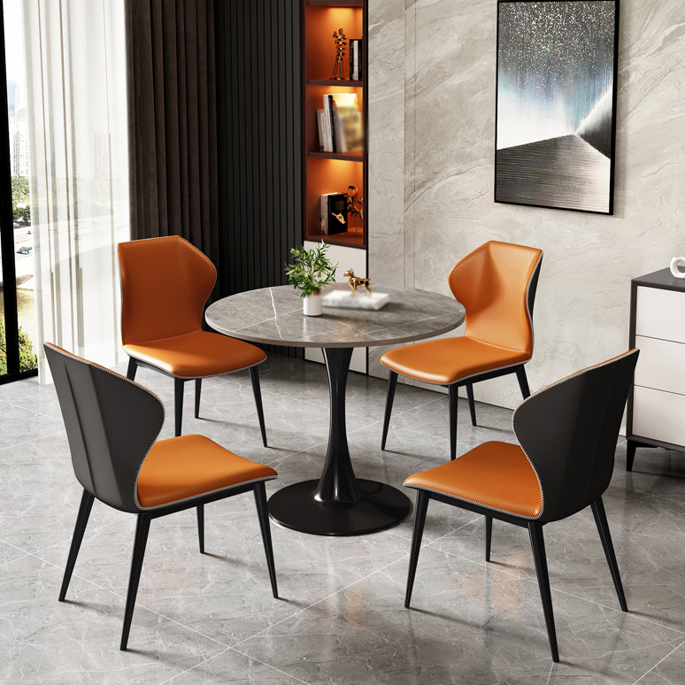 Round Table Dinette Table Contemporary Dinner Room Kitchen Table with Tulip Base Clearhalo ' dining_table' 'Dining Tables & Seating' 'Dining Tables' 'furn' 'furn_dining_table' 'Furniture' 'furniture_dining_table' 'Kitchen & Dining Furniture' 'kitchen&dining_furn' 'kitchen' 'kitchen_dining_table' 3649116