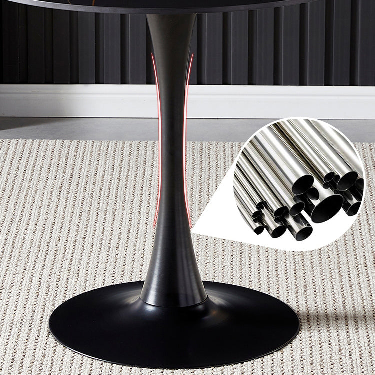 Round Table Dinette Table Contemporary Dinner Room Kitchen Table with Tulip Base Clearhalo ' dining_table' 'Dining Tables & Seating' 'Dining Tables' 'furn' 'furn_dining_table' 'Furniture' 'furniture_dining_table' 'Kitchen & Dining Furniture' 'kitchen&dining_furn' 'kitchen' 'kitchen_dining_table' 3649117