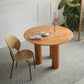 Round Pedestal Contemporary Dining Table Brown Tone Fixed Table of Solid Wood Clearhalo ' dining_table' 'Dining Tables & Seating' 'Dining Tables' 'furn' 'furn_dining_table' 'Furniture' 'furniture_dining_table' 'Kitchen & Dining Furniture' 'kitchen&dining_furn' 'kitchen' 'kitchen_dining_table' 3649122