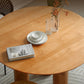 Round Pedestal Contemporary Dining Table Brown Tone Fixed Table of Solid Wood Clearhalo ' dining_table' 'Dining Tables & Seating' 'Dining Tables' 'furn' 'furn_dining_table' 'Furniture' 'furniture_dining_table' 'Kitchen & Dining Furniture' 'kitchen&dining_furn' 'kitchen' 'kitchen_dining_table' 3649125
