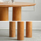 Round Pedestal Contemporary Dining Table Brown Tone Fixed Table of Solid Wood Clearhalo ' dining_table' 'Dining Tables & Seating' 'Dining Tables' 'furn' 'furn_dining_table' 'Furniture' 'furniture_dining_table' 'Kitchen & Dining Furniture' 'kitchen&dining_furn' 'kitchen' 'kitchen_dining_table' 3649126