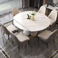 Modern Round Dining Table Sintered Stone Dining Table with Pedestal Base for Home Kitchen Dinner Clearhalo ' dining_table' 'Dining Tables & Seating' 'Dining Tables' 'furn' 'furn_dining_table' 'Furniture' 'furniture_dining_table' 'Kitchen & Dining Furniture' 'kitchen&dining_furn' 'kitchen' 'kitchen_dining_table' 3649133