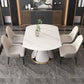 Modern Round Dining Table Sintered Stone Dining Table with Pedestal Base for Home Kitchen Dinner Clearhalo ' dining_table' 'Dining Tables & Seating' 'Dining Tables' 'furn' 'furn_dining_table' 'Furniture' 'furniture_dining_table' 'Kitchen & Dining Furniture' 'kitchen&dining_furn' 'kitchen' 'kitchen_dining_table' 3649135