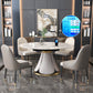 Modern Round Dining Table Sintered Stone Dining Table with Pedestal Base for Home Kitchen Dinner Clearhalo ' dining_table' 'Dining Tables & Seating' 'Dining Tables' 'furn' 'furn_dining_table' 'Furniture' 'furniture_dining_table' 'Kitchen & Dining Furniture' 'kitchen&dining_furn' 'kitchen' 'kitchen_dining_table' 3649141