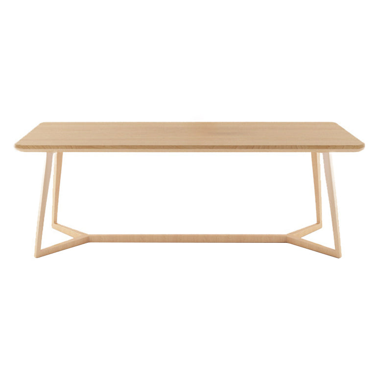 Pine Solid Wood Rectangle Dining Table Contemporary Kitchen Wood Table with Double Pedestal Without Chairs Clearhalo ' dining_table' 'Dining Tables & Seating' 'Dining Tables' 'furn' 'furn_dining_table' 'Furniture' 'furniture_dining_table' 'Kitchen & Dining Furniture' 'kitchen&dining_furn' 'kitchen' 'kitchen_dining_table' 3649148