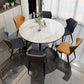 Modern Style Sintered Stone Dining Table White Round Table with Metal Base Clearhalo ' dining_table' 'Dining Tables & Seating' 'Dining Tables' 'furn' 'furn_dining_table' 'Furniture' 'furniture_dining_table' 'Kitchen & Dining Furniture' 'kitchen&dining_furn' 'kitchen' 'kitchen_dining_table' 3649154