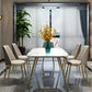 Metal Contemporary Rectangular Table Sintered Stone Dining Table with 4 Legs Clearhalo ' dining_table' 'Dining Tables & Seating' 'Dining Tables' 'furn' 'furn_dining_table' 'Furniture' 'furniture_dining_table' 'Kitchen & Dining Furniture' 'kitchen&dining_furn' 'kitchen' 'kitchen_dining_table' 3649162