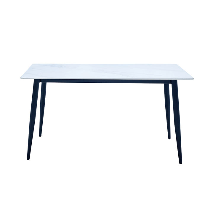 Contemporary White Standard Dining Table Sintered Stone Rectangle Shape Dining Table for Kitchen Without Chairs Clearhalo ' dining_table' 'Dining Tables & Seating' 'Dining Tables' 'furn' 'furn_dining_table' 'Furniture' 'furniture_dining_table' 'Kitchen & Dining Furniture' 'kitchen&dining_furn' 'kitchen' 'kitchen_dining_table' 3649200