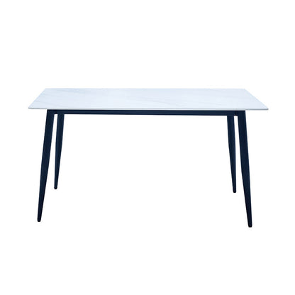 Contemporary White Standard Dining Table Sintered Stone Rectangle Shape Dining Table for Kitchen Without Chairs Clearhalo ' dining_table' 'Dining Tables & Seating' 'Dining Tables' 'furn' 'furn_dining_table' 'Furniture' 'furniture_dining_table' 'Kitchen & Dining Furniture' 'kitchen&dining_furn' 'kitchen' 'kitchen_dining_table' 3649200