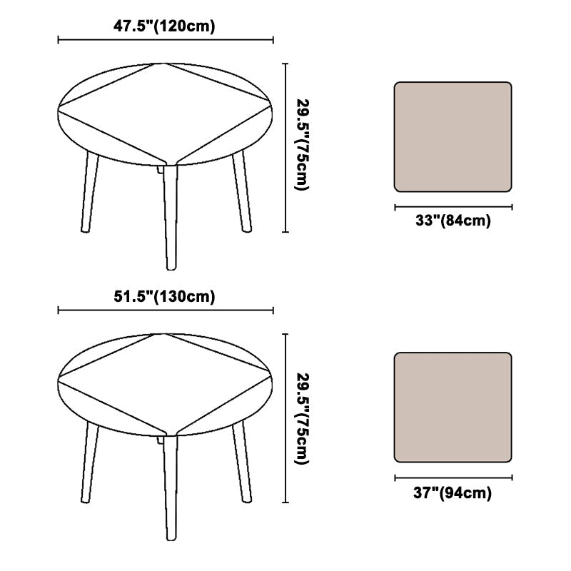 Modern Style Solid Wood Dining Table Brown Round Drop-Leaf Table with 4 Legs for Home Clearhalo ' dining_table' 'Dining Tables & Seating' 'Dining Tables' 'furn' 'furn_dining_table' 'Furniture' 'furniture_dining_table' 'Kitchen & Dining Furniture' 'kitchen&dining_furn' 'kitchen' 'kitchen_dining_table' 3649221