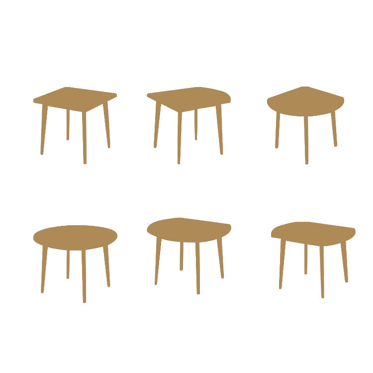 Modern Style Solid Wood Dining Table Brown Round Drop-Leaf Table with 4 Legs for Home Clearhalo ' dining_table' 'Dining Tables & Seating' 'Dining Tables' 'furn' 'furn_dining_table' 'Furniture' 'furniture_dining_table' 'Kitchen & Dining Furniture' 'kitchen&dining_furn' 'kitchen' 'kitchen_dining_table' 3649223