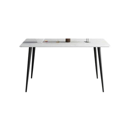 Metal Modern Rectangle Table Sintered Stone Table for Kitchen and Dining Room Without Chairs Clearhalo ' dining_table' 'Dining Tables & Seating' 'Dining Tables' 'furn' 'furn_dining_table' 'Furniture' 'furniture_dining_table' 'Kitchen & Dining Furniture' 'kitchen&dining_furn' 'kitchen' 'kitchen_dining_table' 3649229