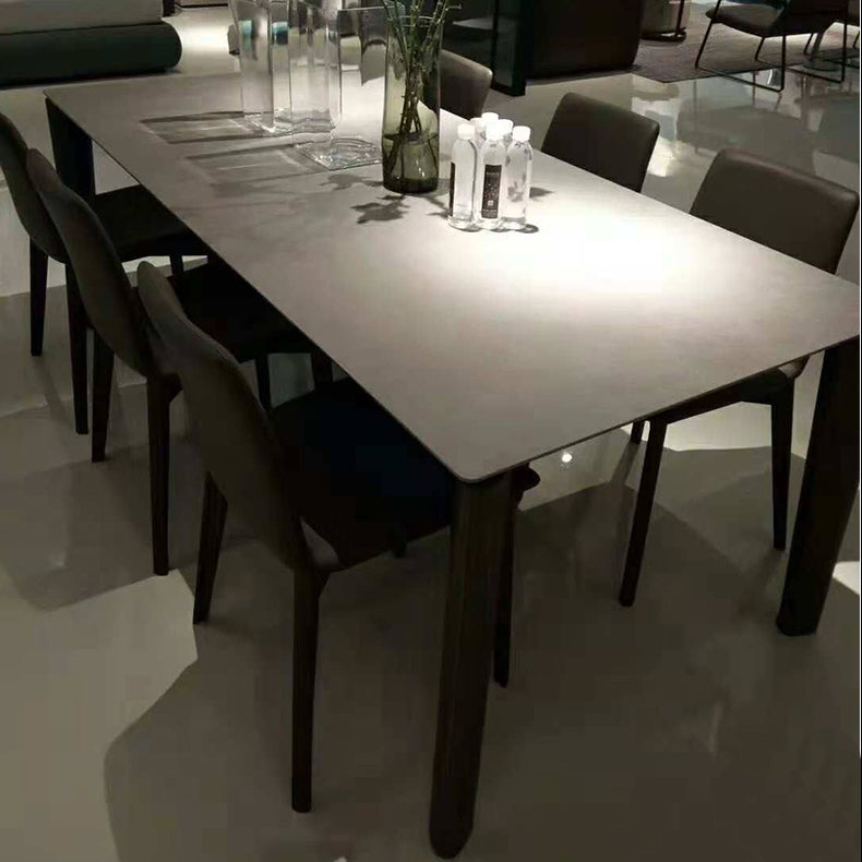 Rectangle Dining Table Simple Dinner Room Simple Table with 4 Wood Legs Base Clearhalo ' dining_table' 'Dining Tables & Seating' 'Dining Tables' 'furn' 'furn_dining_table' 'Furniture' 'furniture_dining_table' 'Kitchen & Dining Furniture' 'kitchen&dining_furn' 'kitchen' 'kitchen_dining_table' 3649242