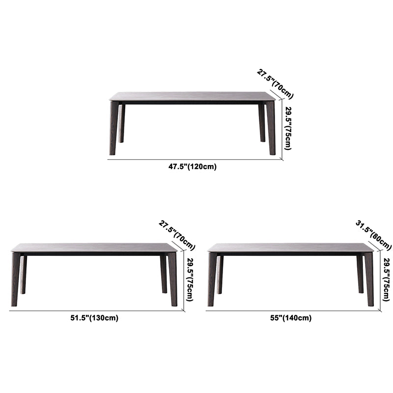 Rectangle Dining Table Simple Dinner Room Simple Table with 4 Wood Legs Base Clearhalo ' dining_table' 'Dining Tables & Seating' 'Dining Tables' 'furn' 'furn_dining_table' 'Furniture' 'furniture_dining_table' 'Kitchen & Dining Furniture' 'kitchen&dining_furn' 'kitchen' 'kitchen_dining_table' 3649247