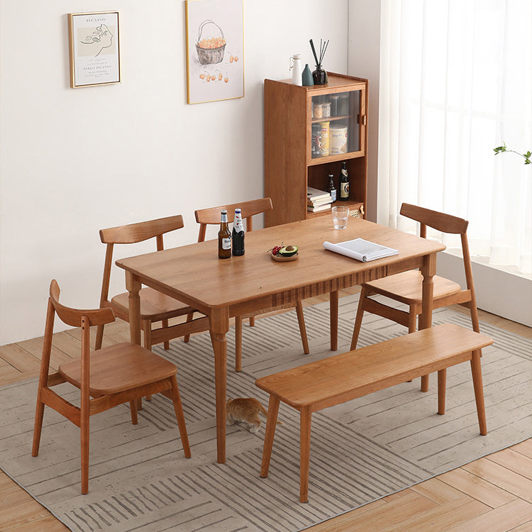 Modern Cherry Solid Wood Table Rectangle Dining Table with 4 Legs for Restaurant Clearhalo ' dining_table' 'Dining Tables & Seating' 'Dining Tables' 'furn' 'furn_dining_table' 'Furniture' 'furniture_dining_table' 'Kitchen & Dining Furniture' 'kitchen&dining_furn' 'kitchen' 'kitchen_dining_table' 3649250