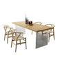 Modern Style Solid Wood Dining Table Brown Rectangle Table with Acrylic Base Clearhalo ' dining_table' 'Dining Tables & Seating' 'Dining Tables' 'furn' 'furn_dining_table' 'Furniture' 'furniture_dining_table' 'Kitchen & Dining Furniture' 'kitchen&dining_furn' 'kitchen' 'kitchen_dining_table' 3649268