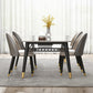 Modern Sintered Stone Top Standard Dining Table Rectangle Shape Dining Table for Kitchen Clearhalo ' dining_table' 'Dining Tables & Seating' 'Dining Tables' 'furn' 'furn_dining_table' 'Furniture' 'furniture_dining_table' 'Kitchen & Dining Furniture' 'kitchen&dining_furn' 'kitchen' 'kitchen_dining_table' 3649281