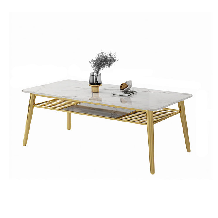 Modern Sintered Stone Top Standard Dining Table Rectangle Shape Dining Table for Kitchen Gold Without Chairs Clearhalo ' dining_table' 'Dining Tables & Seating' 'Dining Tables' 'furn' 'furn_dining_table' 'Furniture' 'furniture_dining_table' 'Kitchen & Dining Furniture' 'kitchen&dining_furn' 'kitchen' 'kitchen_dining_table' 3649282