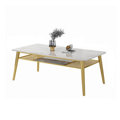 Modern Sintered Stone Top Standard Dining Table Rectangle Shape Dining Table for Kitchen Gold Without Chairs Clearhalo ' dining_table' 'Dining Tables & Seating' 'Dining Tables' 'furn' 'furn_dining_table' 'Furniture' 'furniture_dining_table' 'Kitchen & Dining Furniture' 'kitchen&dining_furn' 'kitchen' 'kitchen_dining_table' 3649282