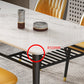 Modern Sintered Stone Top Standard Dining Table Rectangle Shape Dining Table for Kitchen Clearhalo ' dining_table' 'Dining Tables & Seating' 'Dining Tables' 'furn' 'furn_dining_table' 'Furniture' 'furniture_dining_table' 'Kitchen & Dining Furniture' 'kitchen&dining_furn' 'kitchen' 'kitchen_dining_table' 3649283