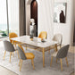 Modern Sintered Stone Top Standard Dining Table Rectangle Shape Dining Table for Kitchen Clearhalo ' dining_table' 'Dining Tables & Seating' 'Dining Tables' 'furn' 'furn_dining_table' 'Furniture' 'furniture_dining_table' 'Kitchen & Dining Furniture' 'kitchen&dining_furn' 'kitchen' 'kitchen_dining_table' 3649288