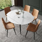 Modern Round Dining Table Sintered Stone Dining Table with 4 Black Legs for Home Kitchen Dinner Clearhalo ' dining_table' 'Dining Tables & Seating' 'Dining Tables' 'furn' 'furn_dining_table' 'Furniture' 'furniture_dining_table' 'Kitchen & Dining Furniture' 'kitchen&dining_furn' 'kitchen' 'kitchen_dining_table' 3649291