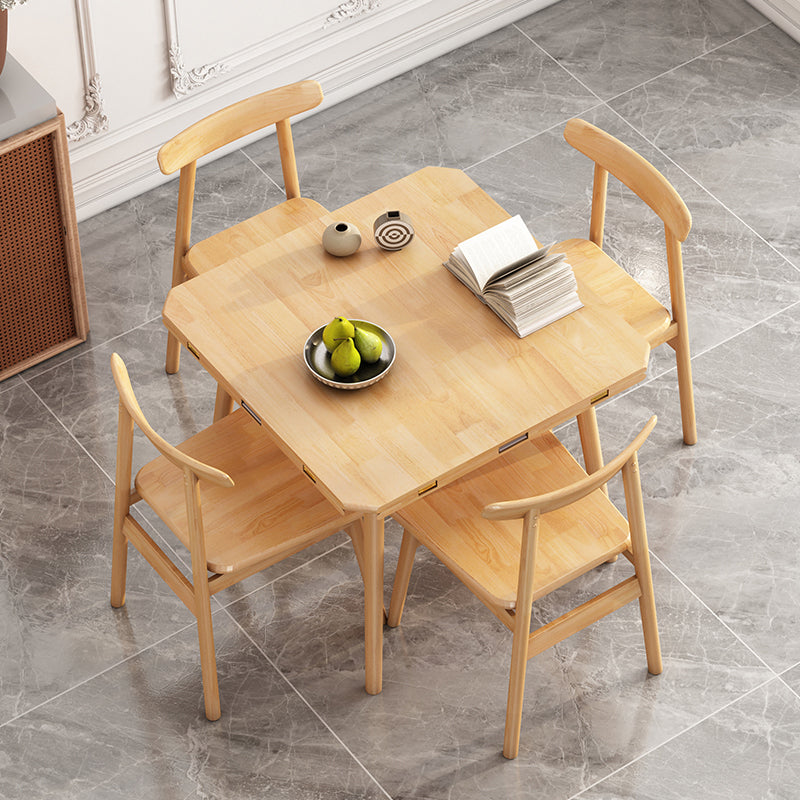 Contemporary Round Dining Table Rubberwood Solid Wood Table with 4 Legs for Dining Room Clearhalo ' dining_table' 'Dining Tables & Seating' 'Dining Tables' 'furn' 'furn_dining_table' 'Furniture' 'furniture_dining_table' 'Kitchen & Dining Furniture' 'kitchen&dining_furn' 'kitchen' 'kitchen_dining_table' 3649303