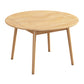 Contemporary Round Dining Table Rubberwood Solid Wood Table with 4 Legs for Dining Room Natural Without Chairs Clearhalo ' dining_table' 'Dining Tables & Seating' 'Dining Tables' 'furn' 'furn_dining_table' 'Furniture' 'furniture_dining_table' 'Kitchen & Dining Furniture' 'kitchen&dining_furn' 'kitchen' 'kitchen_dining_table' 3649306