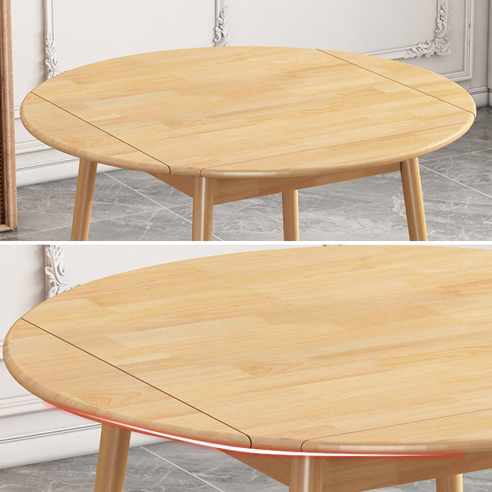Contemporary Round Dining Table Rubberwood Solid Wood Table with 4 Legs for Dining Room Clearhalo ' dining_table' 'Dining Tables & Seating' 'Dining Tables' 'furn' 'furn_dining_table' 'Furniture' 'furniture_dining_table' 'Kitchen & Dining Furniture' 'kitchen&dining_furn' 'kitchen' 'kitchen_dining_table' 3649307