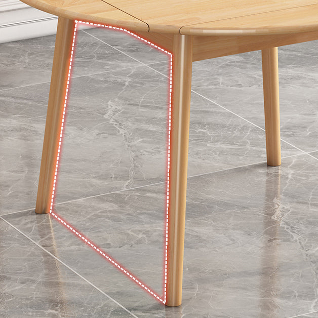 Contemporary Round Dining Table Rubberwood Solid Wood Table with 4 Legs for Dining Room Clearhalo ' dining_table' 'Dining Tables & Seating' 'Dining Tables' 'furn' 'furn_dining_table' 'Furniture' 'furniture_dining_table' 'Kitchen & Dining Furniture' 'kitchen&dining_furn' 'kitchen' 'kitchen_dining_table' 3649308