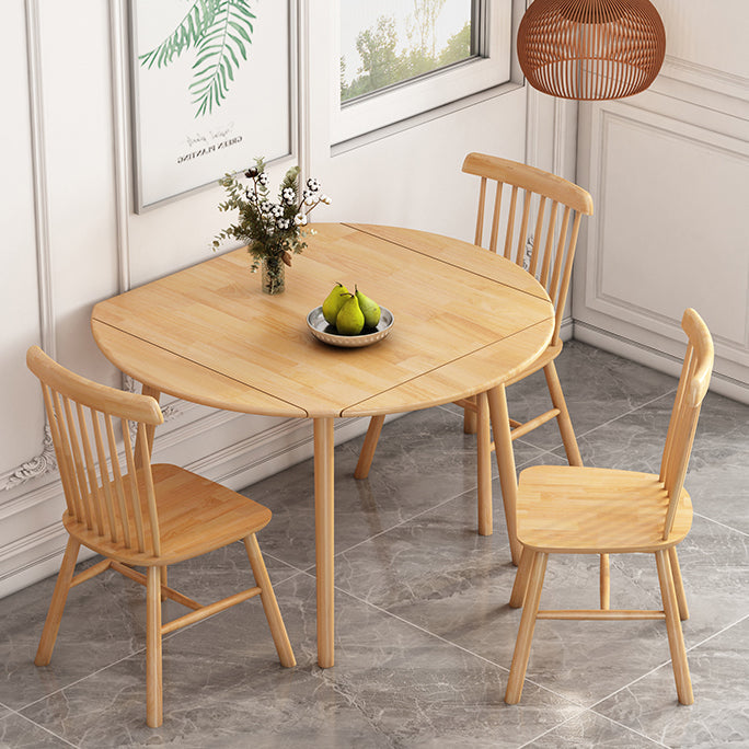 Contemporary Round Dining Table Rubberwood Solid Wood Table with 4 Legs for Dining Room Clearhalo ' dining_table' 'Dining Tables & Seating' 'Dining Tables' 'furn' 'furn_dining_table' 'Furniture' 'furniture_dining_table' 'Kitchen & Dining Furniture' 'kitchen&dining_furn' 'kitchen' 'kitchen_dining_table' 3649312