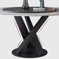 Contemporary Sintered Stone Round Dining Table Kitchen Standard Dining Table with Pedestal Base Clearhalo ' dining_table' 'Dining Tables & Seating' 'Dining Tables' 'furn' 'furn_dining_table' 'Furniture' 'furniture_dining_table' 'Kitchen & Dining Furniture' 'kitchen&dining_furn' 'kitchen' 'kitchen_dining_table' 3649325