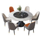 Contemporary Sintered Stone Round Dining Table Kitchen Standard Dining Table with Pedestal Base Clearhalo ' dining_table' 'Dining Tables & Seating' 'Dining Tables' 'furn' 'furn_dining_table' 'Furniture' 'furniture_dining_table' 'Kitchen & Dining Furniture' 'kitchen&dining_furn' 'kitchen' 'kitchen_dining_table' 3649327
