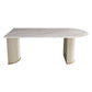 Oval Shape Modern Style Dining Table White Fixed Table with Sintered Stone Clearhalo ' dining_table' 'Dining Tables & Seating' 'Dining Tables' 'furn' 'furn_dining_table' 'Furniture' 'furniture_dining_table' 'Kitchen & Dining Furniture' 'kitchen&dining_furn' 'kitchen' 'kitchen_dining_table' 3649339