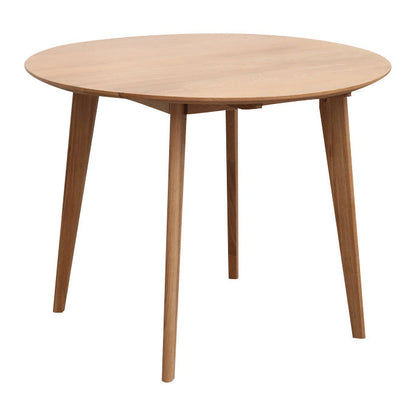 Contemporary Round Dining Table Oak Solid Wood Table with 4 Legs for Dining Room Clearhalo ' dining_table' 'Dining Tables & Seating' 'Dining Tables' 'Furniture' 'furniture_dining_table' 'Kitchen & Dining Furniture' 'kitchen&dining_furn' 'kitchen' 'kitchen_dining_table' 3649349