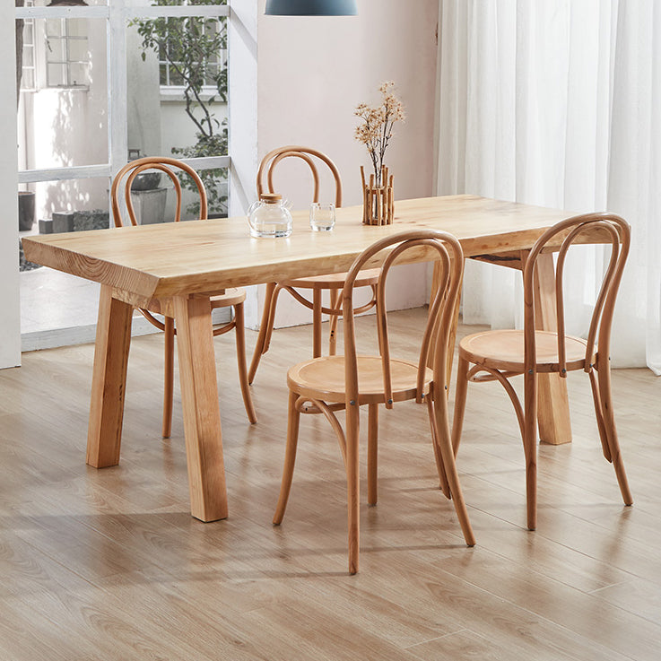 Solid Wood Rectangle Dining Table Modern Contemporary Pine Wood Table with 4 Legs Clearhalo ' dining_table' 'Dining Tables & Seating' 'Dining Tables' 'furn' 'furn_dining_table' 'Furniture' 'furniture_dining_table' 'Kitchen & Dining Furniture' 'kitchen&dining_furn' 'kitchen' 'kitchen_dining_table' 3649363